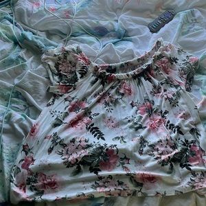 Pink and white flower shirt form rue 21